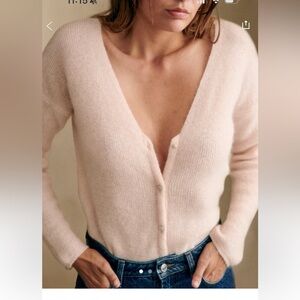 Sezane Barry Cardigan Rosy Beige - Size S